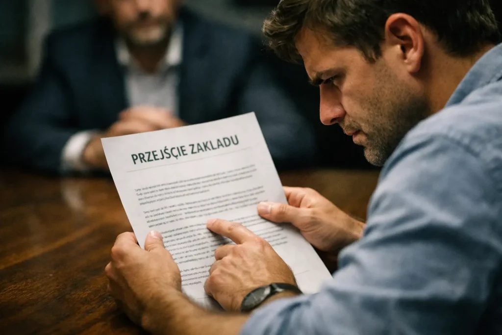 przejście zakładu pracy